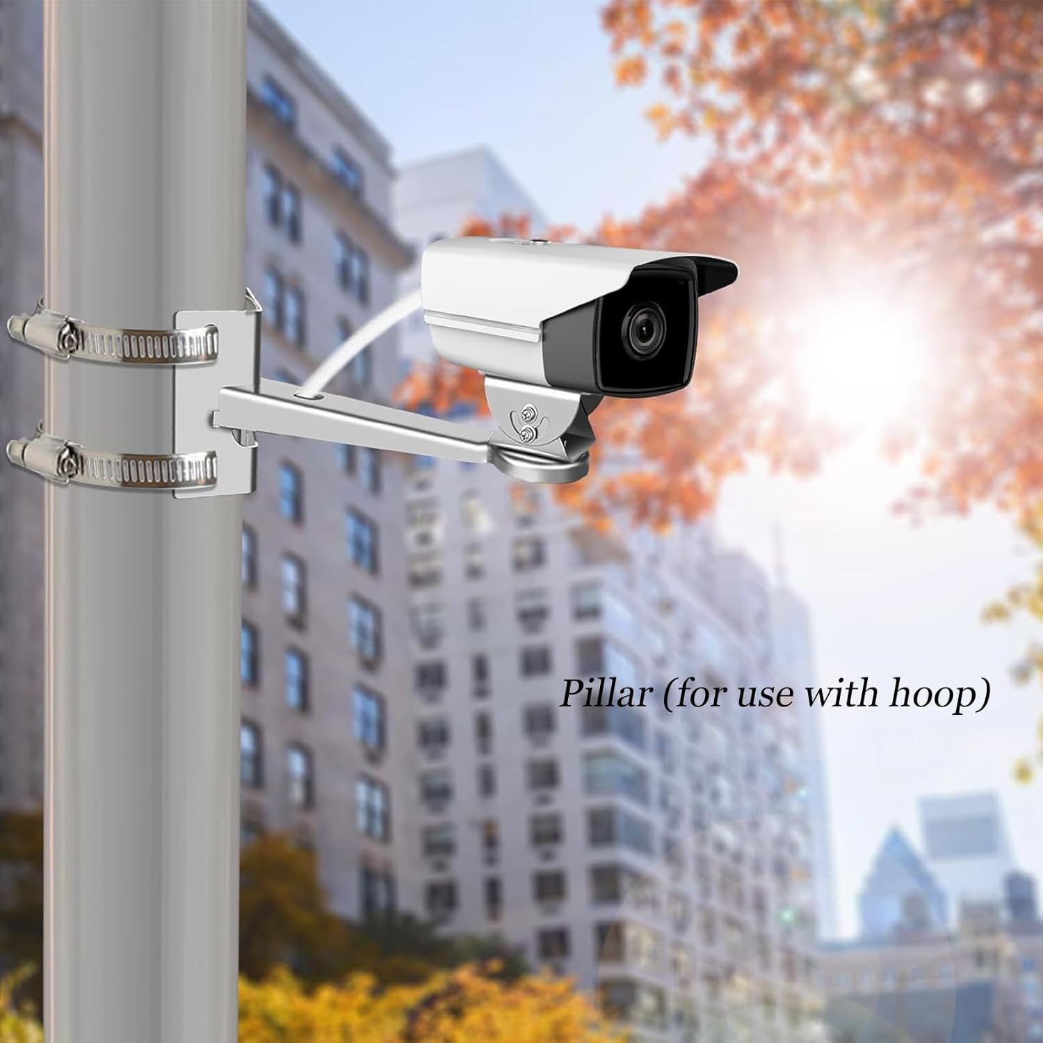Support Camera, Support Camera Exterieur Acier Inoxydable, Support De Caméra De Surveillance Réglable 360° Support Bras D'extension pour Caméras De - 3