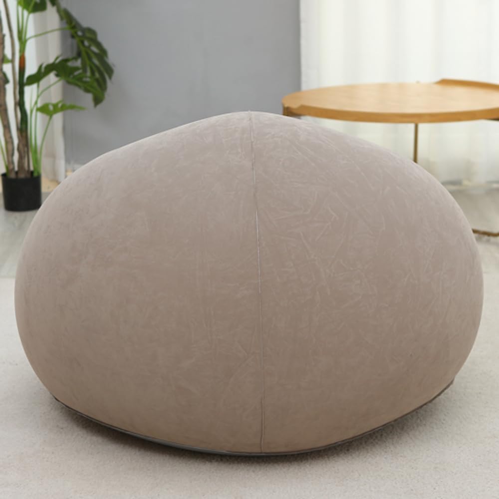 Fauteuil gonflable confortable, matériau plastique lavable à la main, utilisation polyvalente, design pliable portable, 105 x 105 x 60 cm - 5