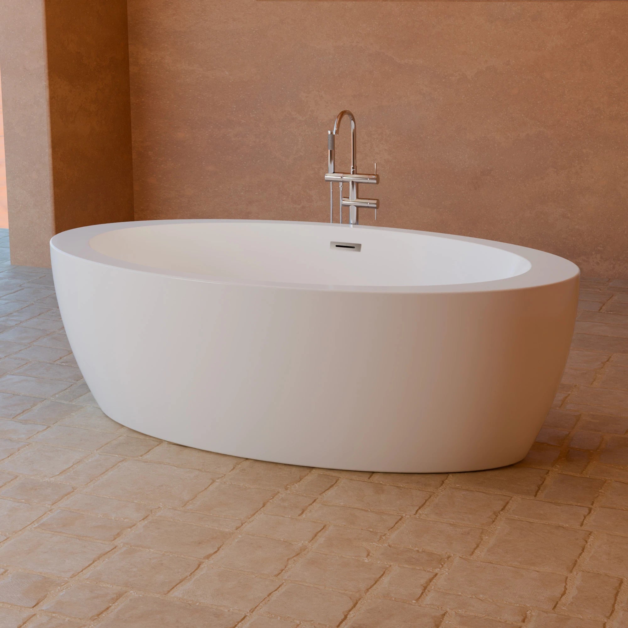 Baignoire Ilot Pearl 180 blanche 180 x95 x58 cm, by SPALINA - 9