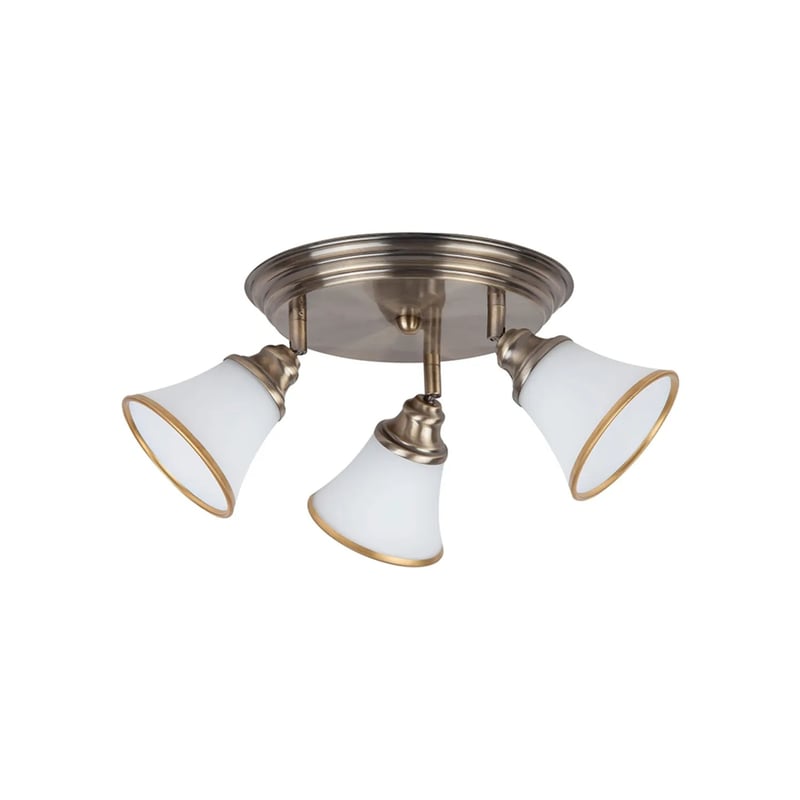 Reflektor sufitowy Grando brązowo-biała 3 x E14 x 40W wym:17x50x50cm Rabalux