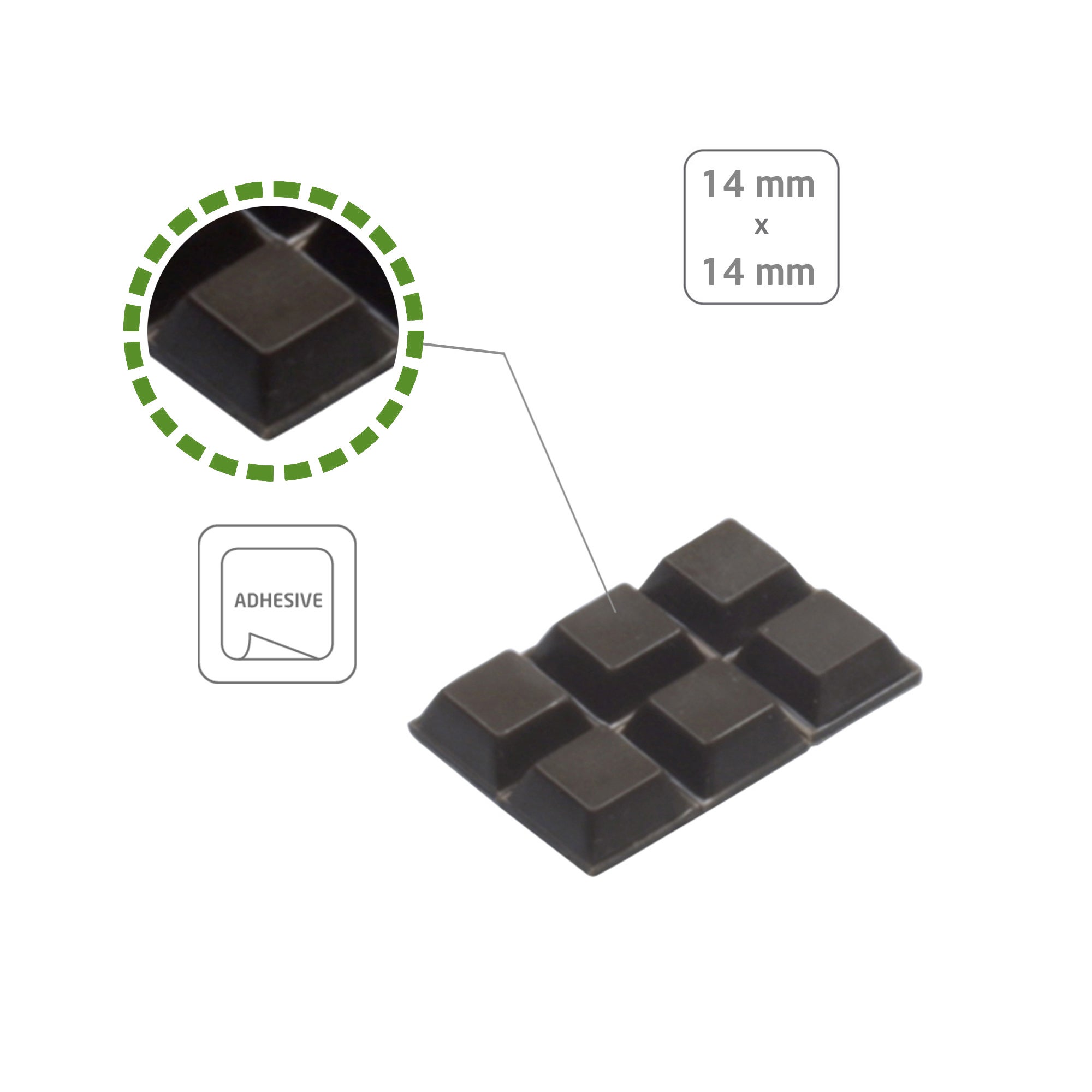 Amig - almohadillas protectoras autoadhesivas de pvc   antideslizantes y absorben golpes   para muebles y paredes, marron, 12x12 mm, cloruro de polivi