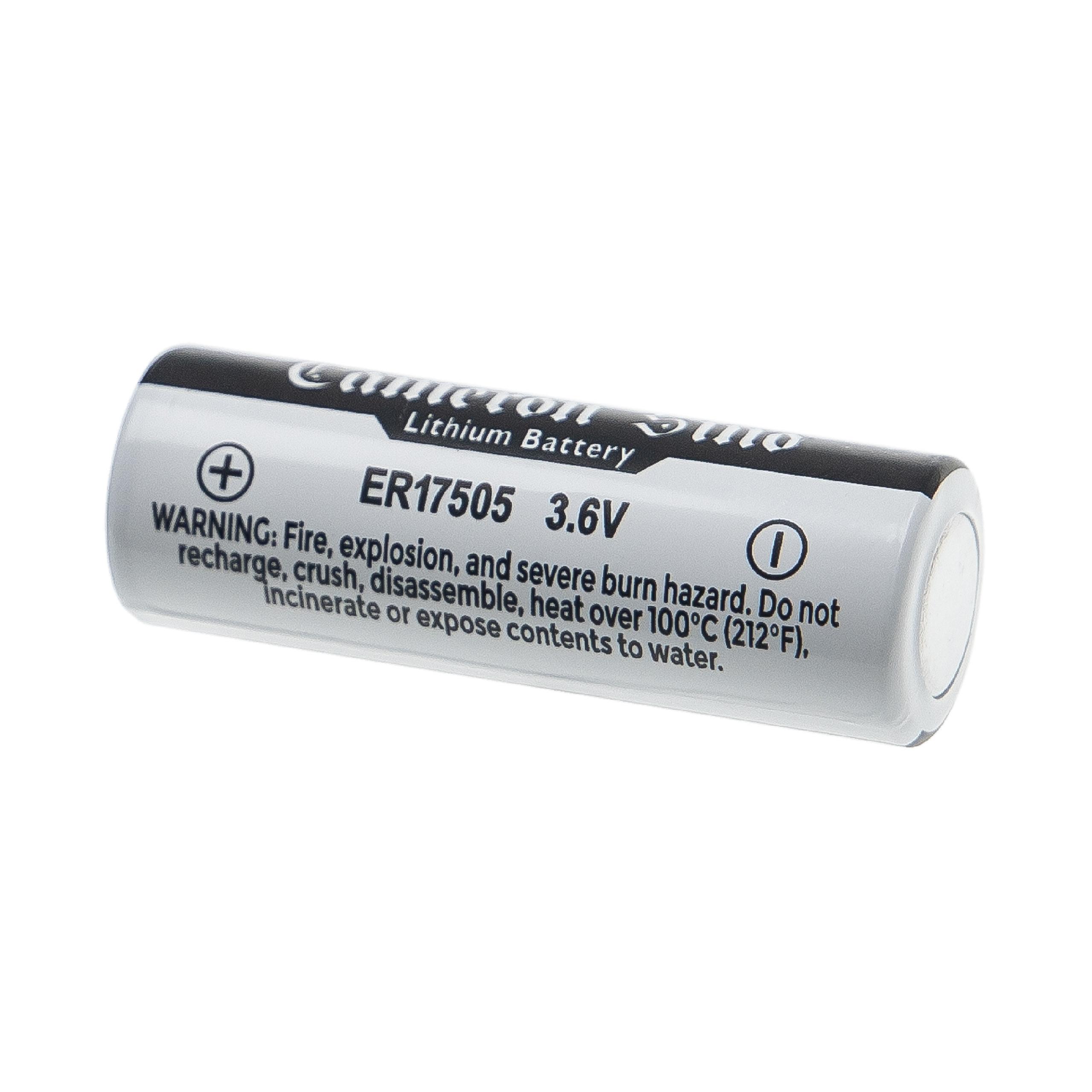vhbw Pile ER17505 - Pile primaire (3600mAh, 3,6V, Li-SOCl2) - 4