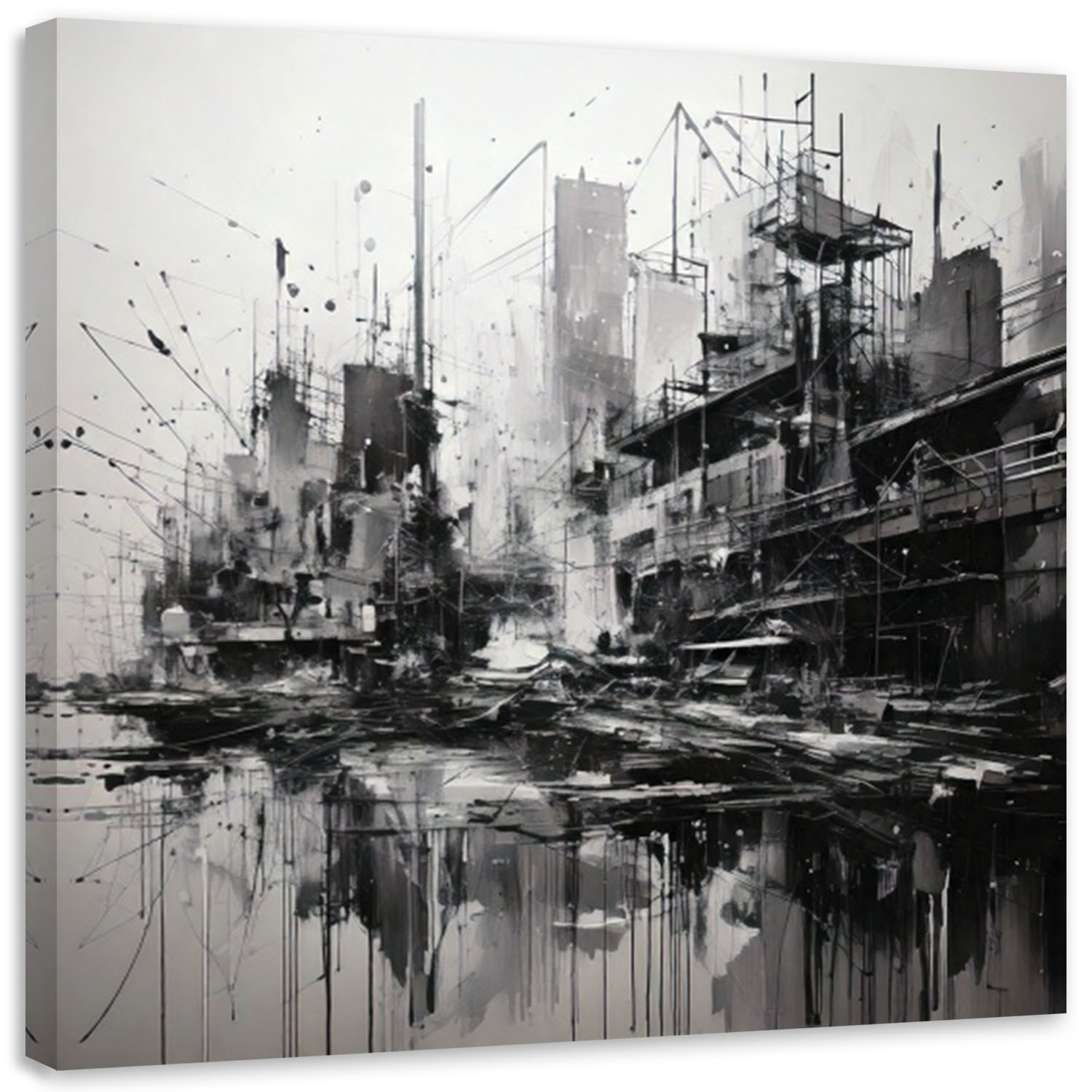 Obraz na płótnie, Miasto Architektura Monochromatyczna 40x40
