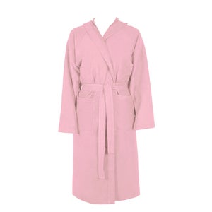 Corredocasa Accappatoio Unisex In Spugna Morbida – Con Cappuccio, Tasche E Cintura, Taglie S-XXXL, Disponibile In Rosa E Altri Colori