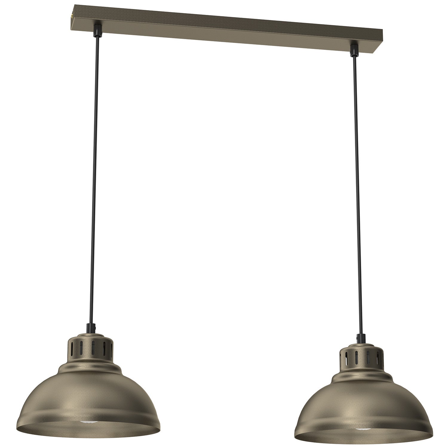 Lampa wisząca Sven tytanowe złoto-czarna 2xE27x15W wym: 110 x 65 x 21 cm metal Luminex