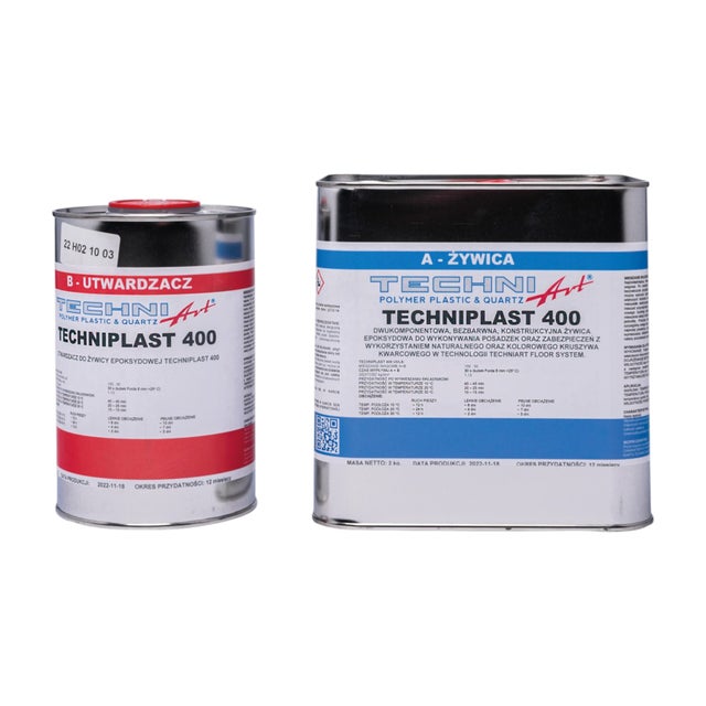 Żywica epoksydowa bezbarwna TECHNIPLAST 400 3kg do posadzek TECHNIART
