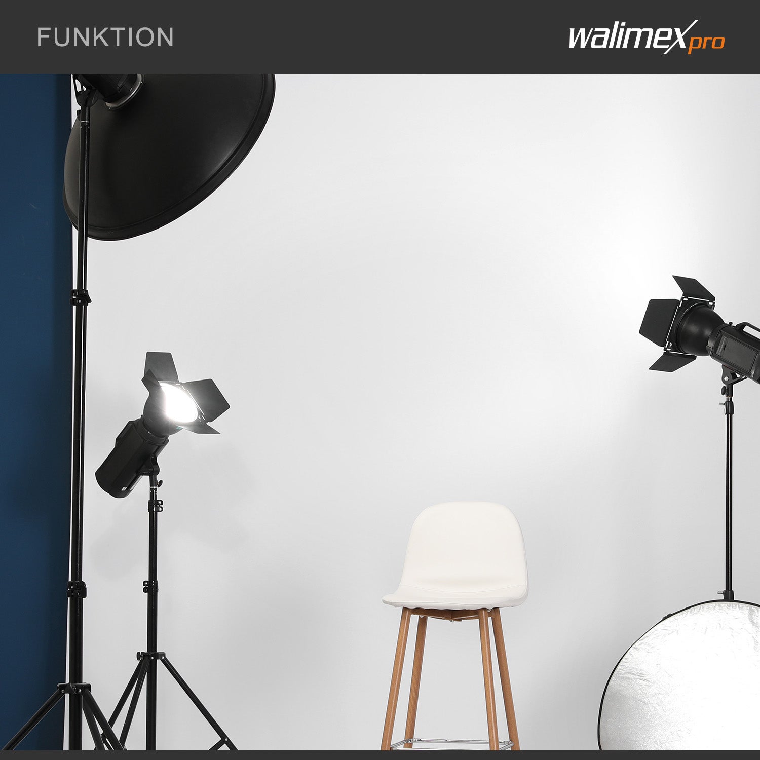 Fond en tissu 2,85 x 6 m blanc, fond photo en polyester 120 g/m², fond en tissu avec tunnel pour système d'arrière-plan, fond idéal… Walimex pro - 6