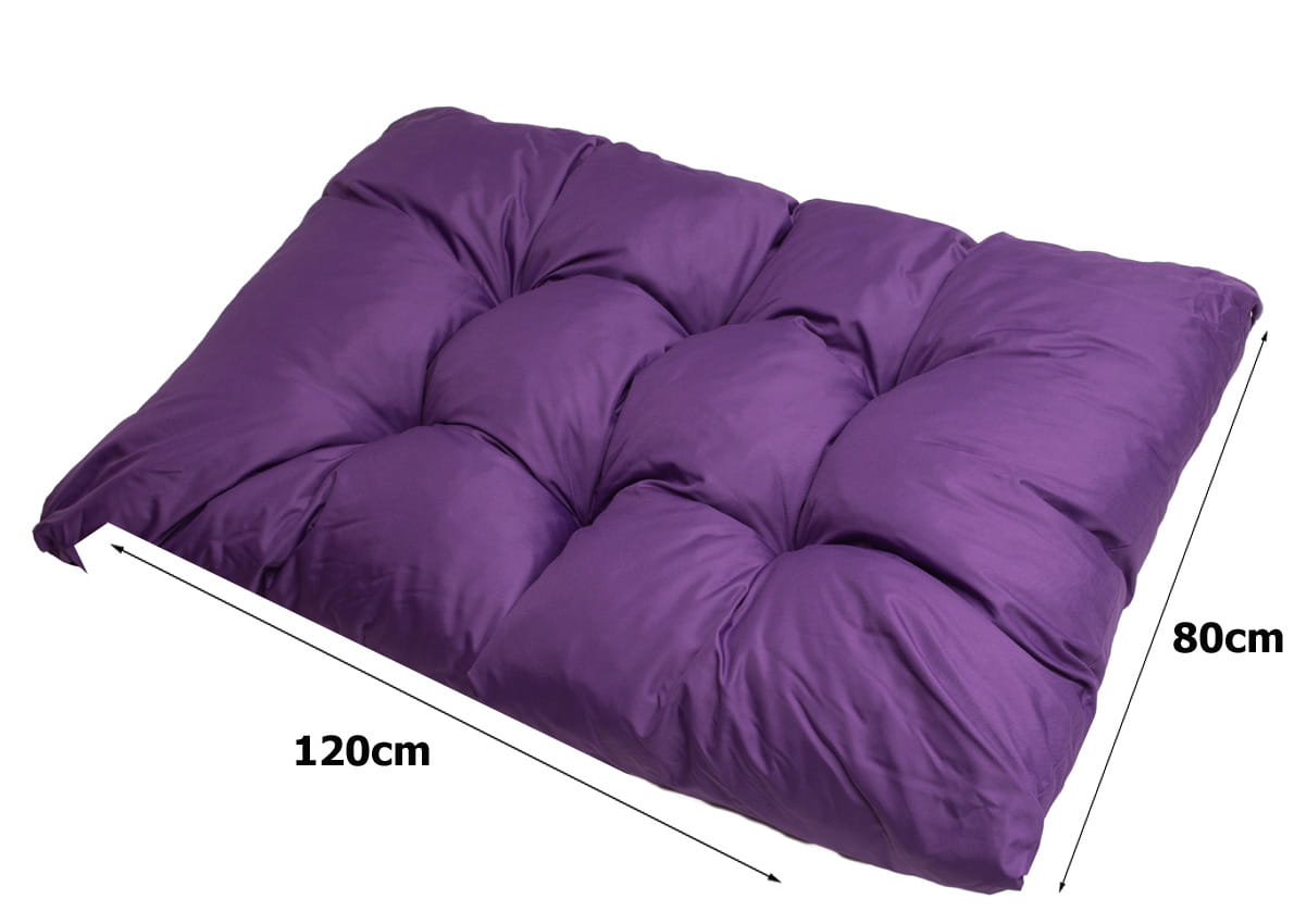 Coussins pour palettes, Assise 120x50 et Dossier 120x40cm Violet, coussins canapé / coussin palette in / extérieur, SETGARDEN - 7