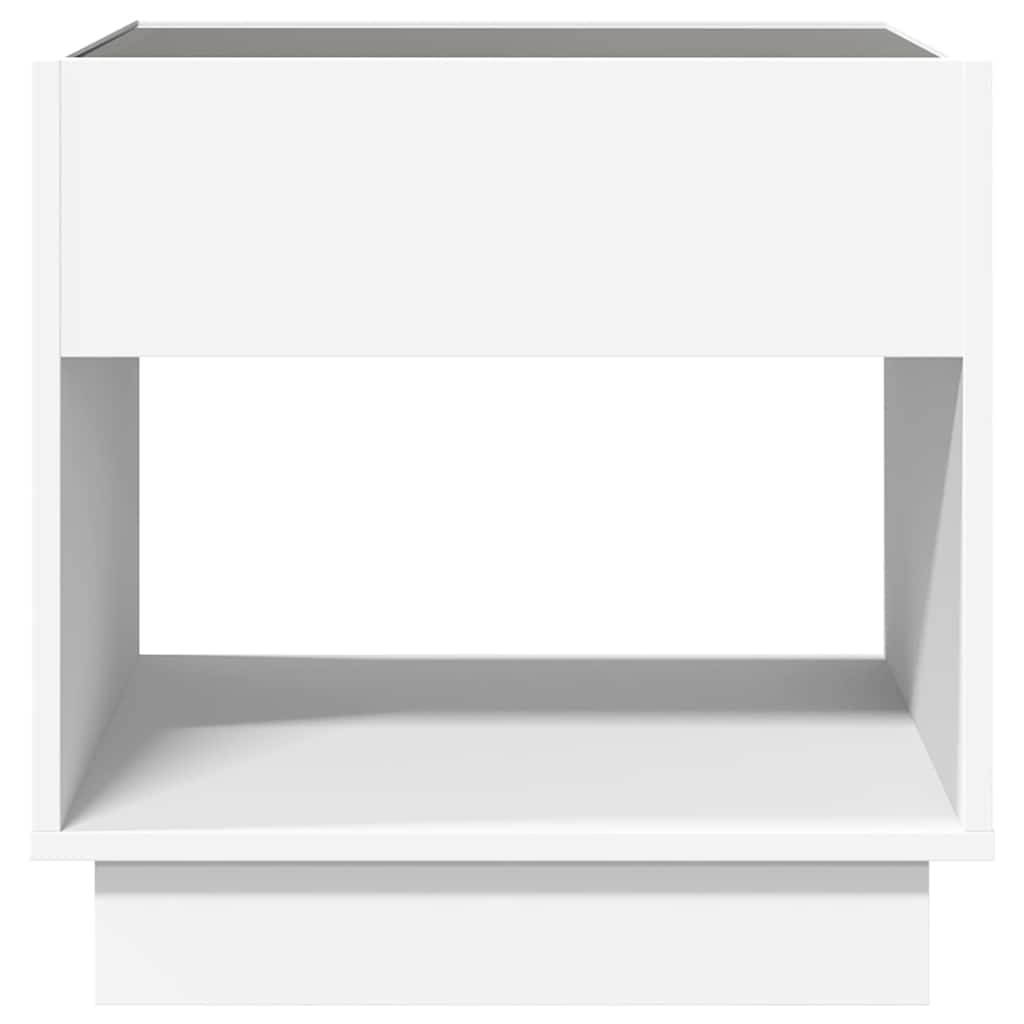 Table de chevet avec LED infini blanc 50 x 50 x 50 cm - 6