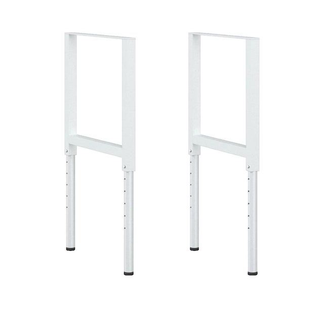 vidaXL Cadres d'établi réglables 2 pcs Métal 55x(69-95,5) cm Gris
