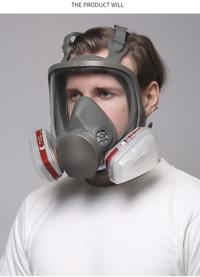 16 en 1Masque à gaz antibuée, respirateur facial intégral, filtre de travail de sécurité, protection contre le formaldéhyde - 4