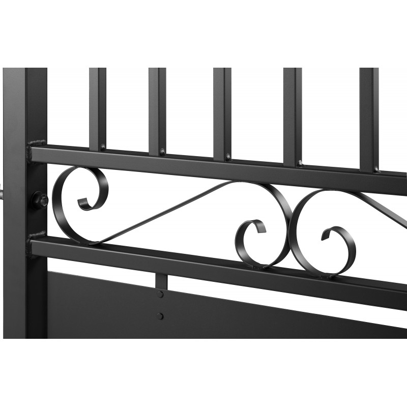 Portillon aluminium tradition style ferronnerie passage 1m Noir - 3