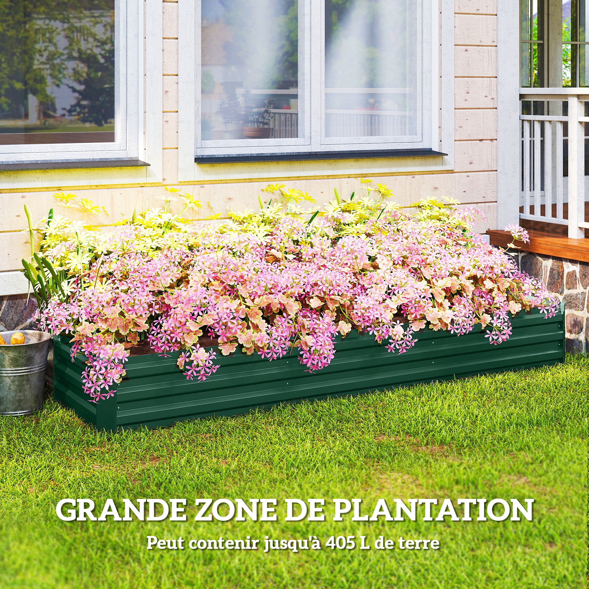Carré potager acier galvanisé Outsunny - 4