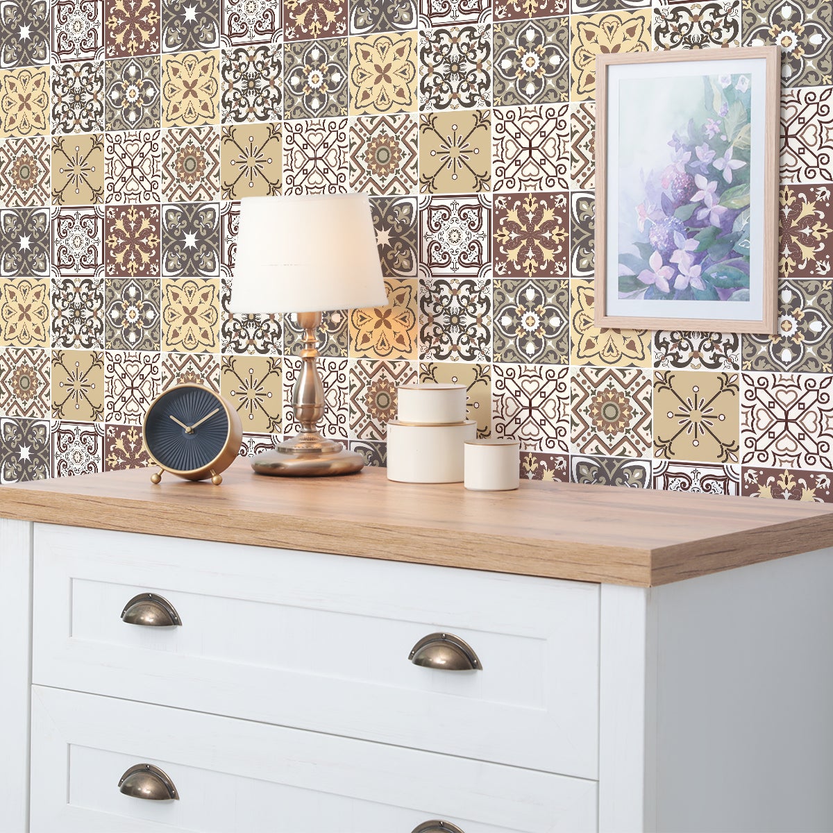 9 adesivi piastrelle di cemento pitigliano - Sticker adesivo - adesivi murali - 9stickers20x20cm - 6