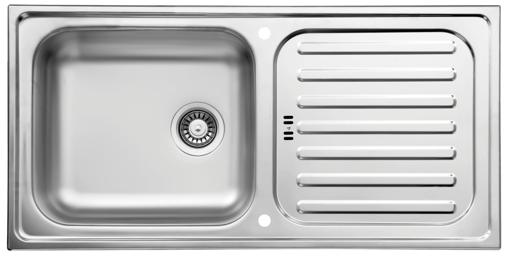 Da/per Riverside Respekta Riverside - Lavello da incasso in acciaio inox, 1 vasca, 100 x ...