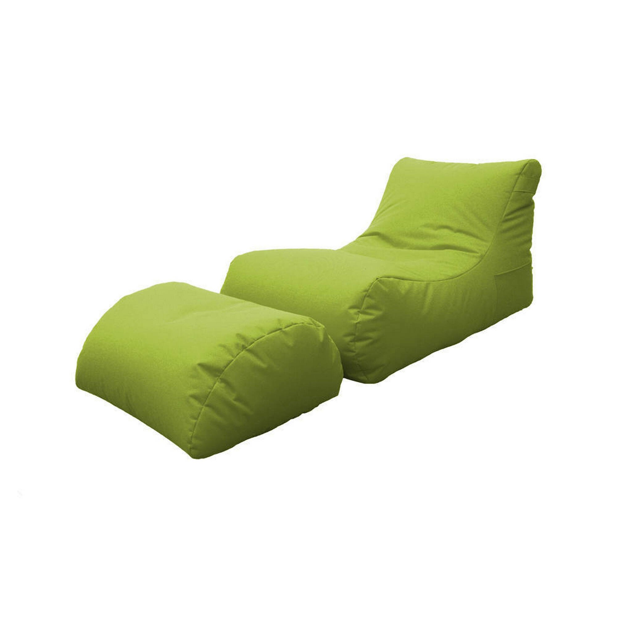 Puf alton, sillón multiusos, puf, puf reposapiés, made in italy, 120x80 h60 cm, verde