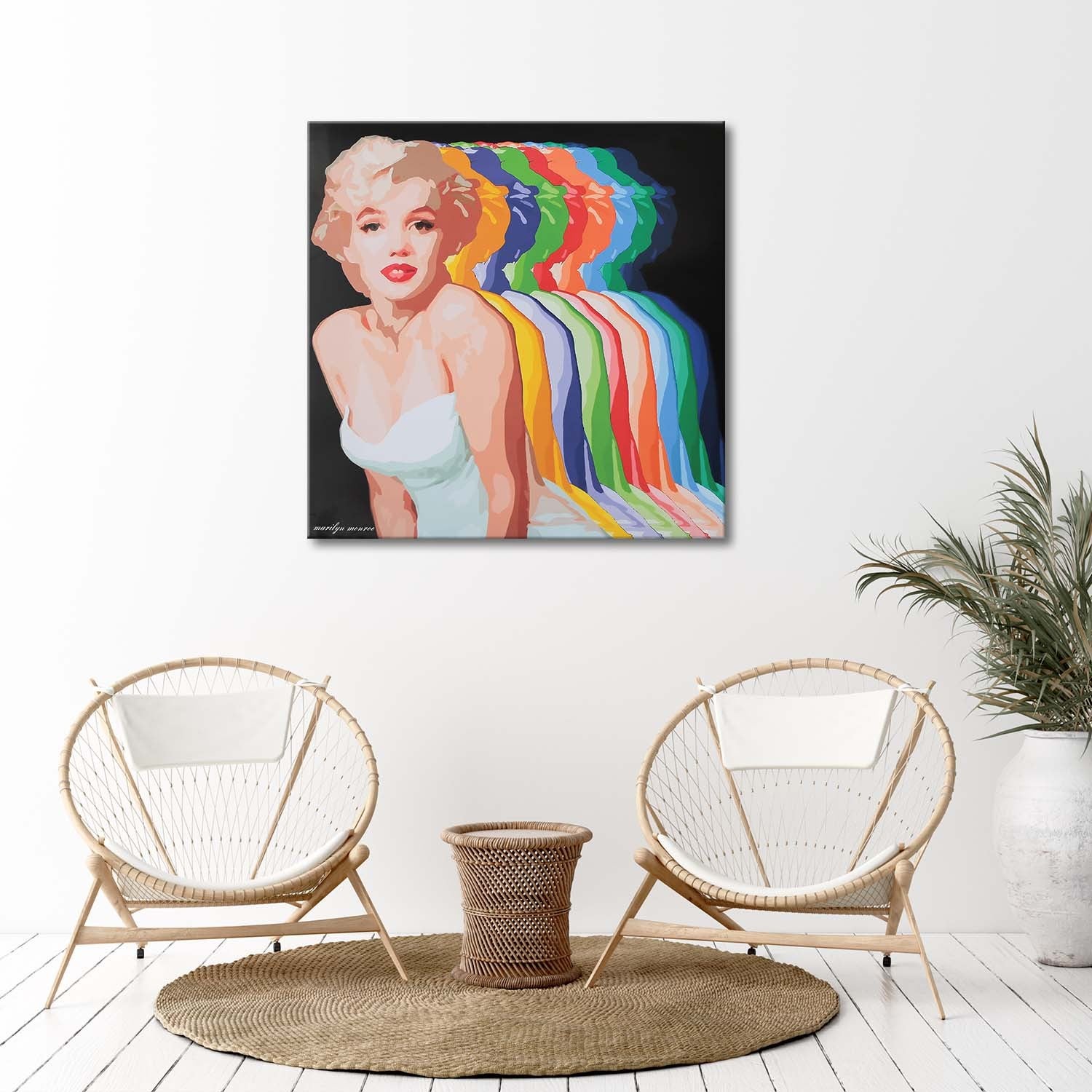 Tableau sur toile Pop Art Marilyn Monroe 30x30 - 2