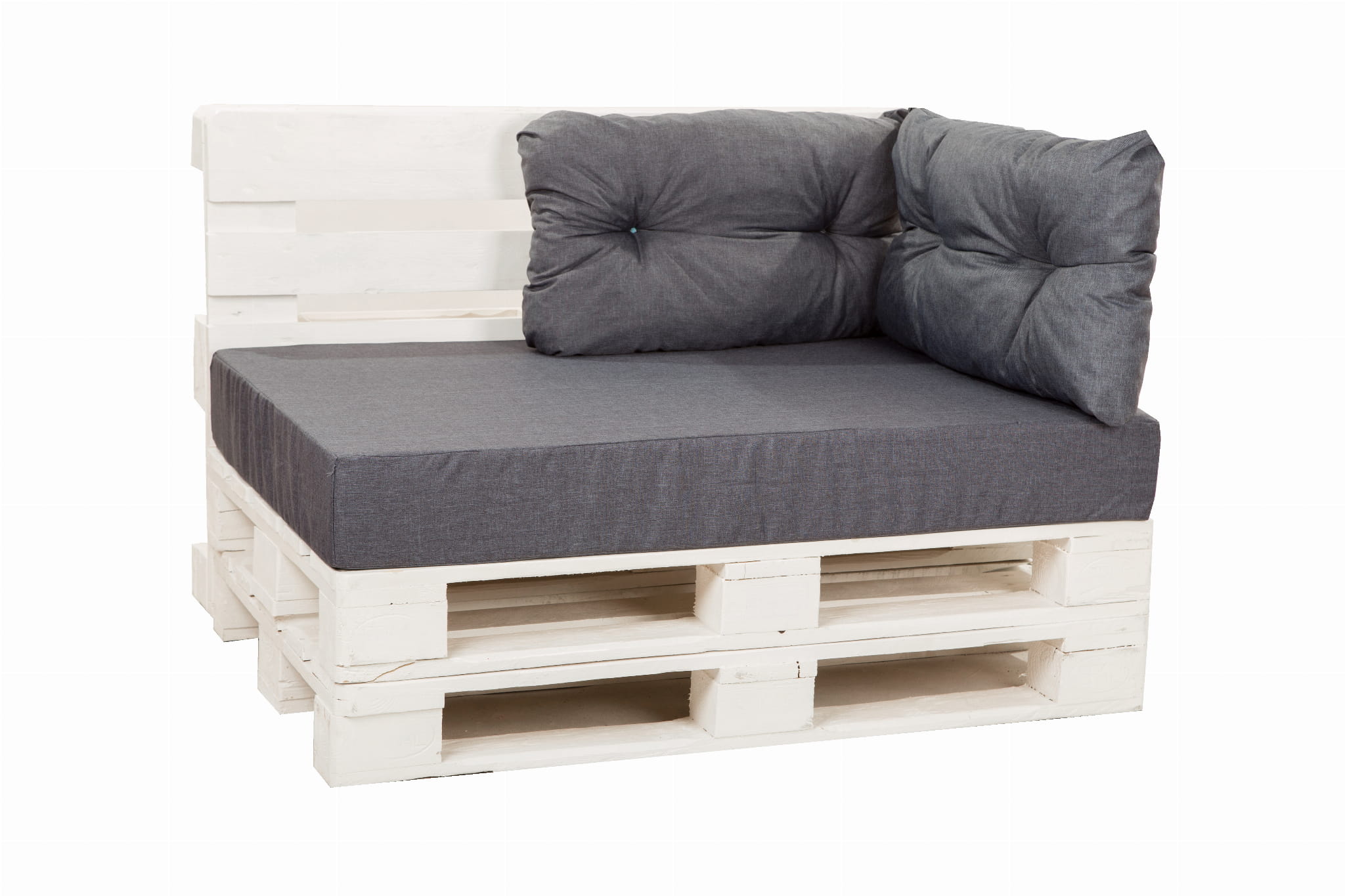 Coussin palette 120x50x10cm assise et dossier 2x 60x40cm, coussin palette Anthracite, lot de coussins jardin, lot de coussins pour salon de jardin - 2