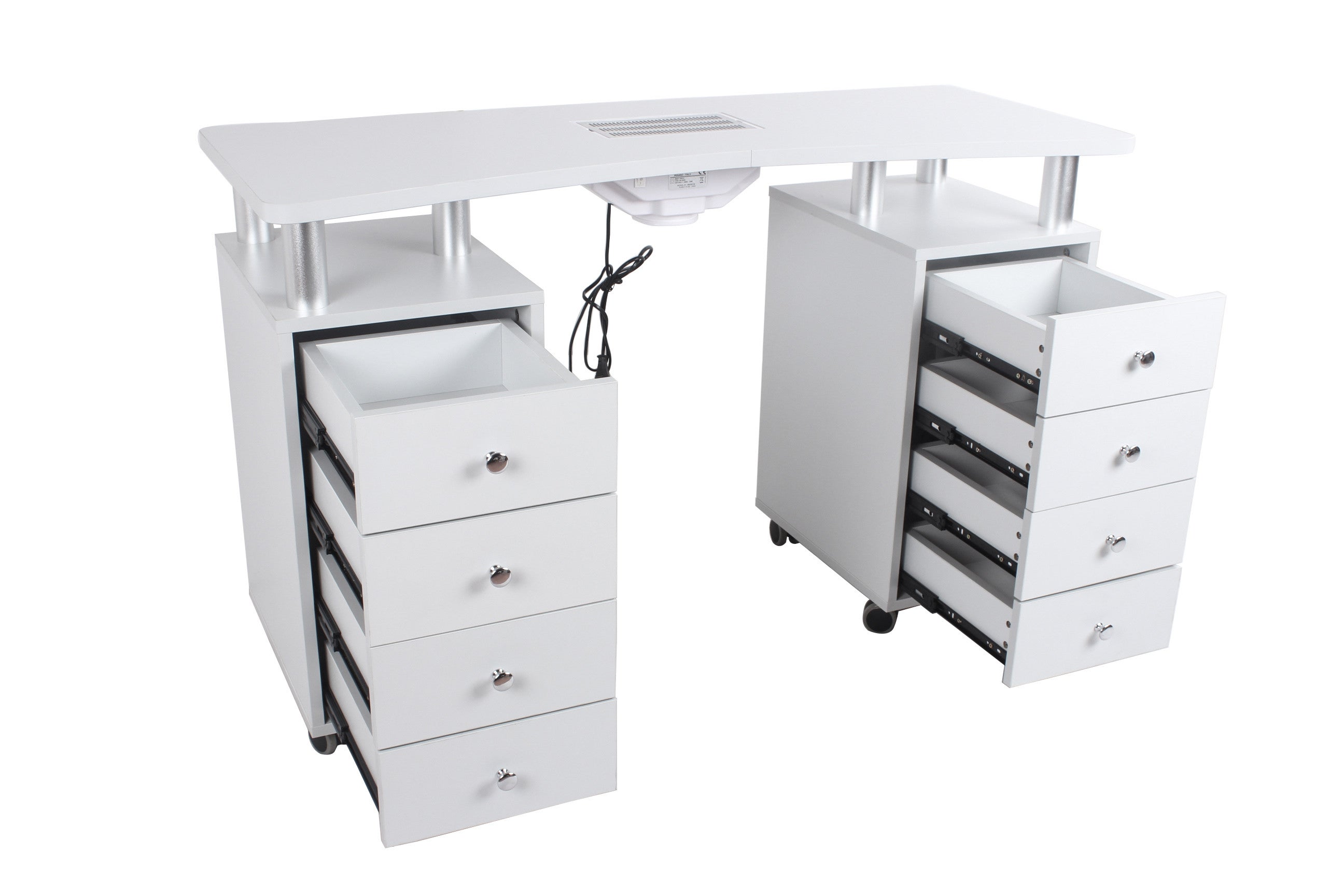 Table â&nbsp; ongles Diva Esthéticienne reconstruction de manucure en gel avec aspirateur professionnel pour nail art et tiroirs - 2