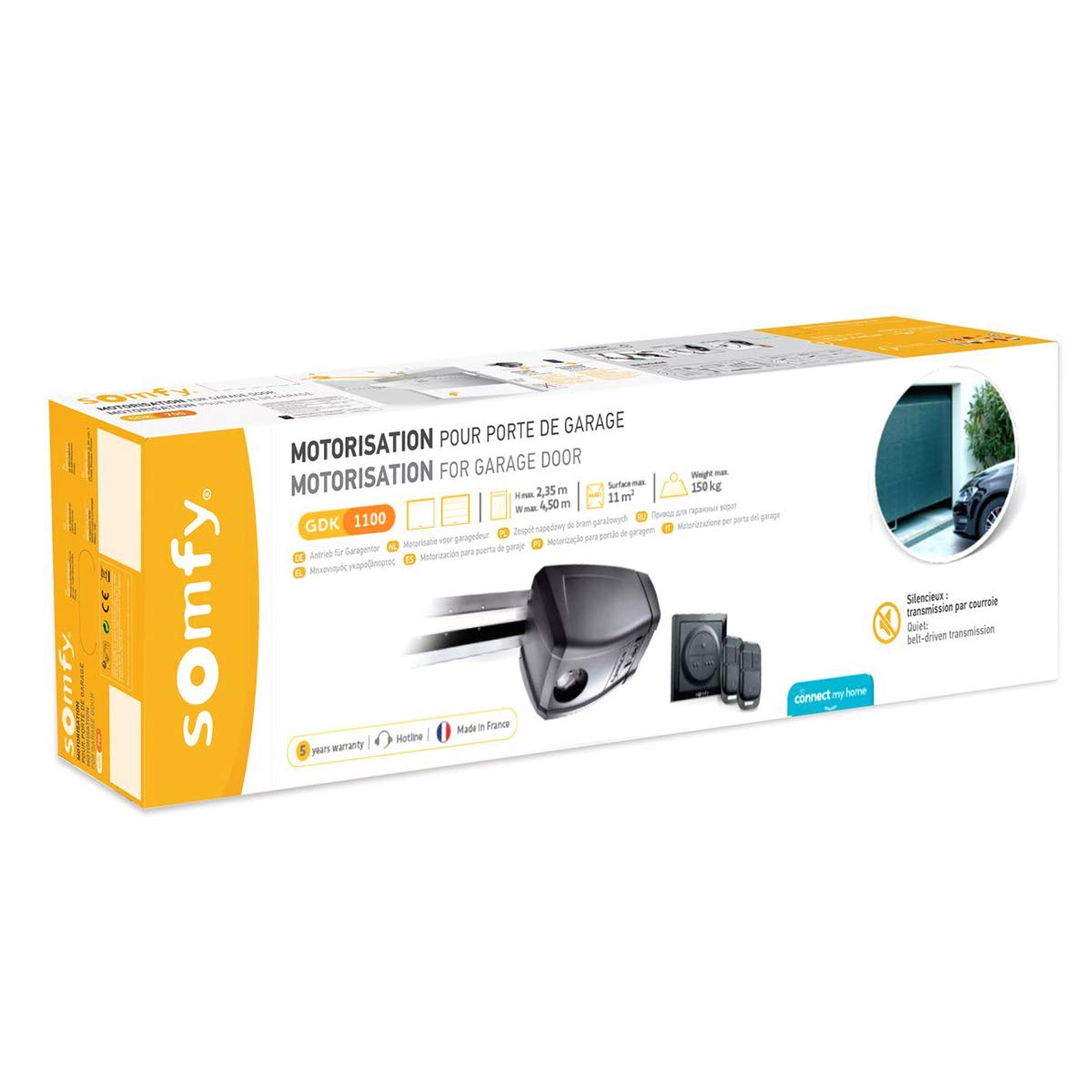 Somfy 1241607 1241607-GDK 1100-Motorizzazione Porta del Garage Altezza: 2,35 m. Larghezza 4,5 m, con 1 Interruttore a Parete e 2 telecomandi Kepop Com - 3