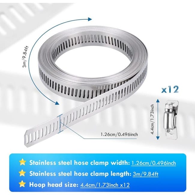 100 Fascette Stringitubo, Fascette Stringitubo Regolabili Fascette Stringitubo In Metallo Fascette Stringitubo In Acciaio Inox Fascette Stringitubo Di Varie Dimensioni Pinze Per Fascette Stringitu 86976774