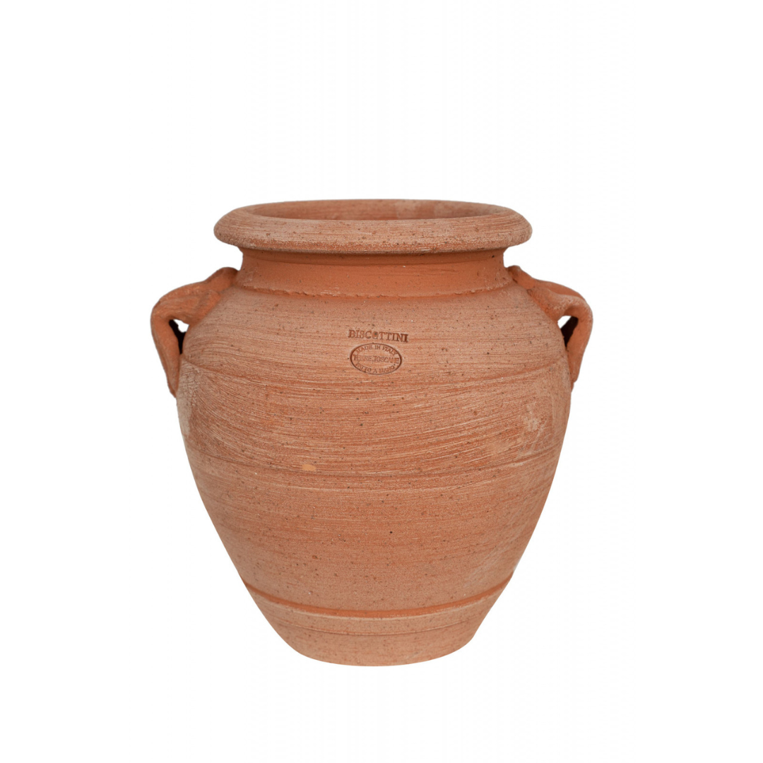 BISCOTTINI Set de 2 Jarres en Terre Cuite Toscane 16x20cm - Vases Décoratifs pour Jardin - Pots pour Petites Plantes d'Intérieur - 6
