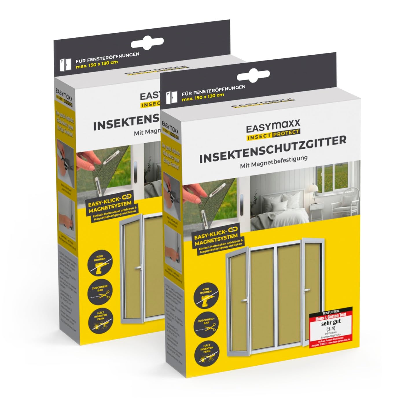 EASYmaxx Zanzariera Per Finestre Con Magic Click Tagliata