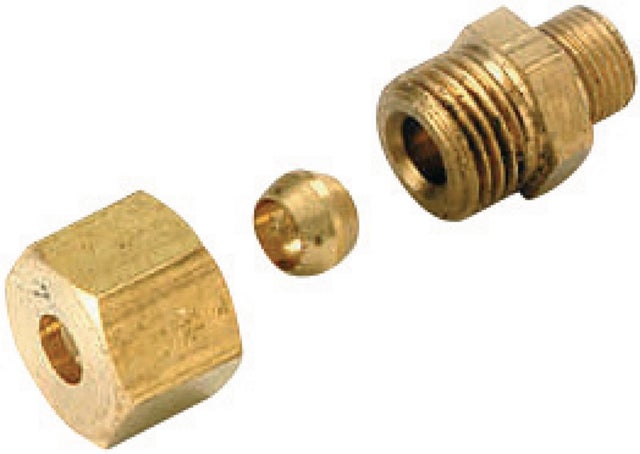 raccord union à compression - j500 - droit - mâle - diamètre 16 vers 20 x 27 - pour tube cuivre - comap 8500066