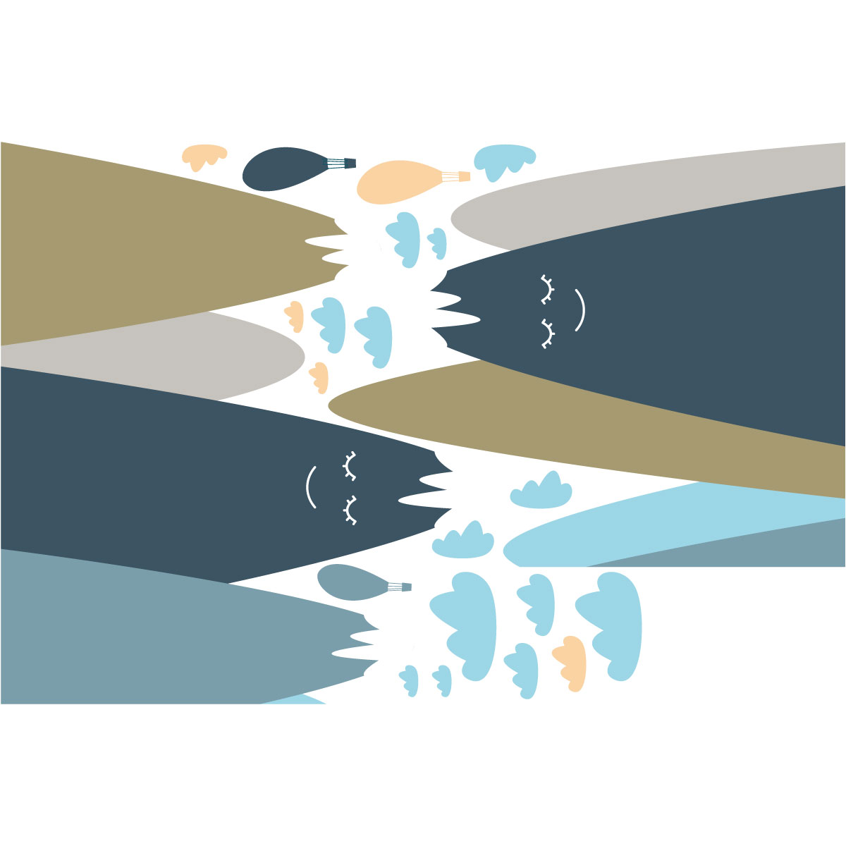 Adesivo bambino di montagna scandinavo devika - Sticker adesivo - adesivi murali - 40x60cm - 4