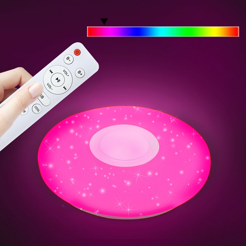 Plafoniera con musica Bluetooth colorata da 30 W, plafoniera RGB ultrasottile a LED con telecomando APP, nuovo modello | Leroy Merlin
