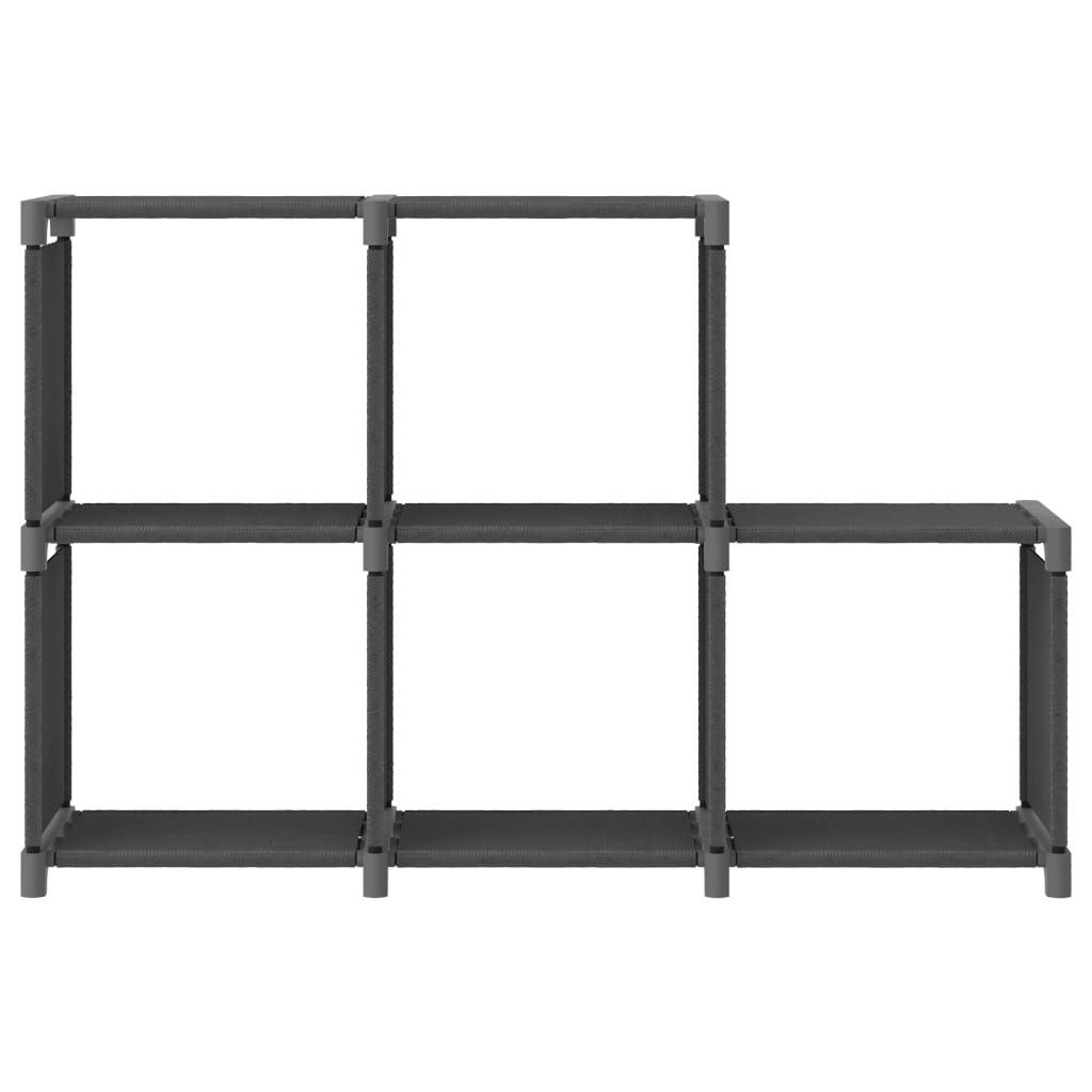 Étagère d'affichage 5 cubes Gris 103x30x72,5 cm Tissu vidaXL - 2