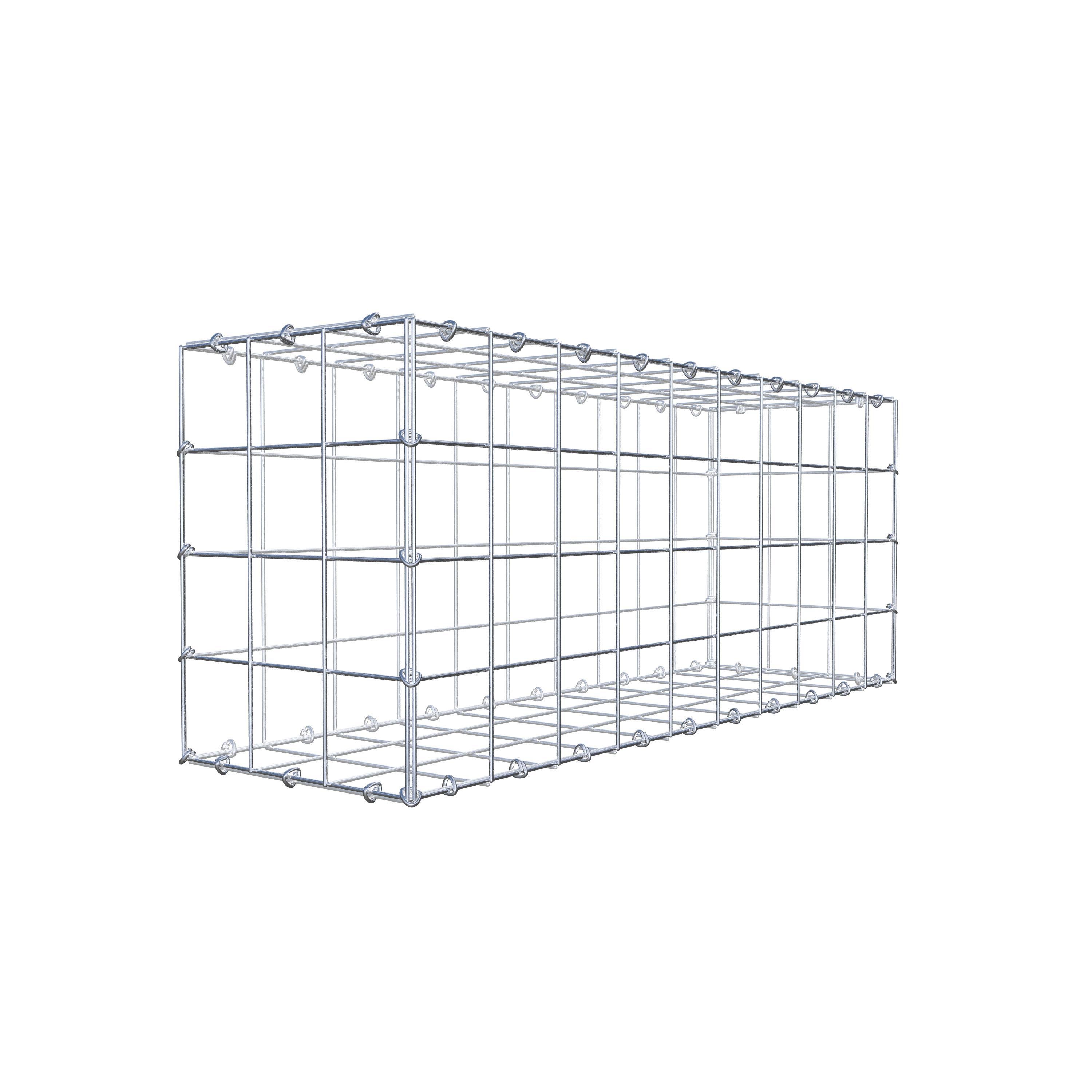 Gabiona - Gavión de acero galvanizado 100x40x30cm (LxAxP), malla 10 x 10cm, Anillo en C, jaula metálica para muro o jardín - 6