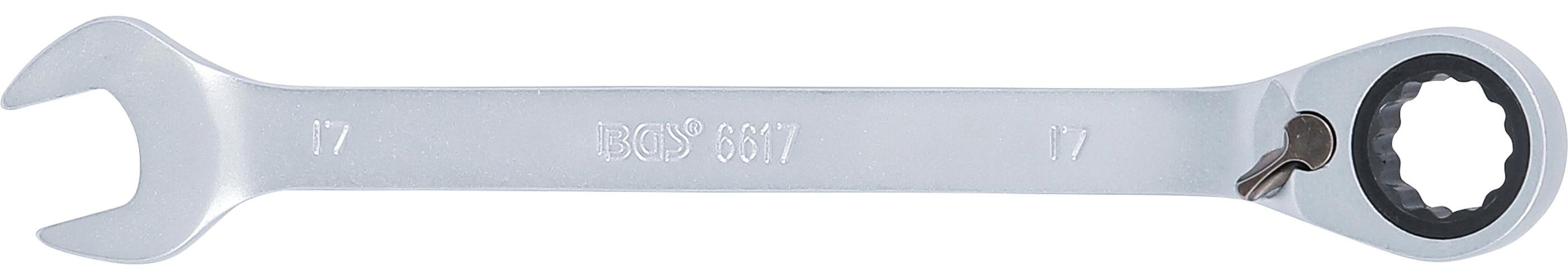 Clé mixte à cliquet | réversible | 17 mm - 4
