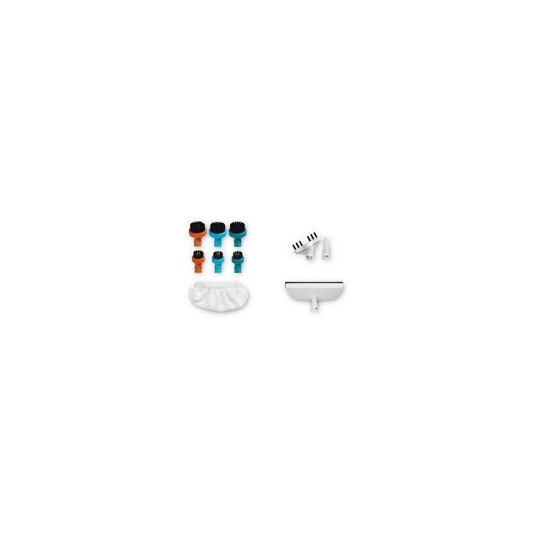 Kit 10 accesorii Rowenta ZR850003, cu 7 perii, 1 racleta pentru geam si 2 fibre pentru racleta