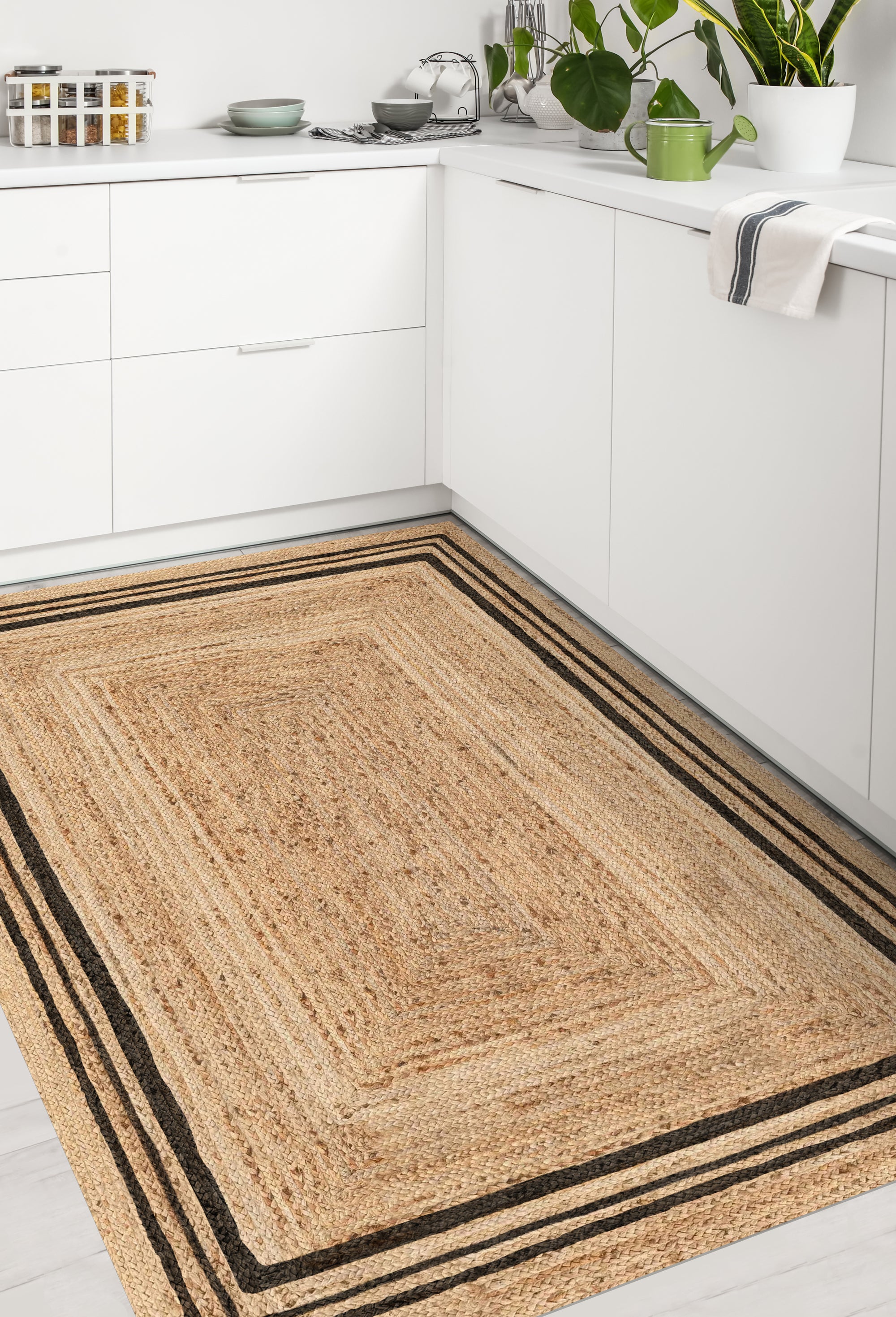 Tapete de vinil, Carthago Preto 140x200 cm - PVC antiderrapante, liso impresso, vinílico para cozinha ou sala, lavável - 2