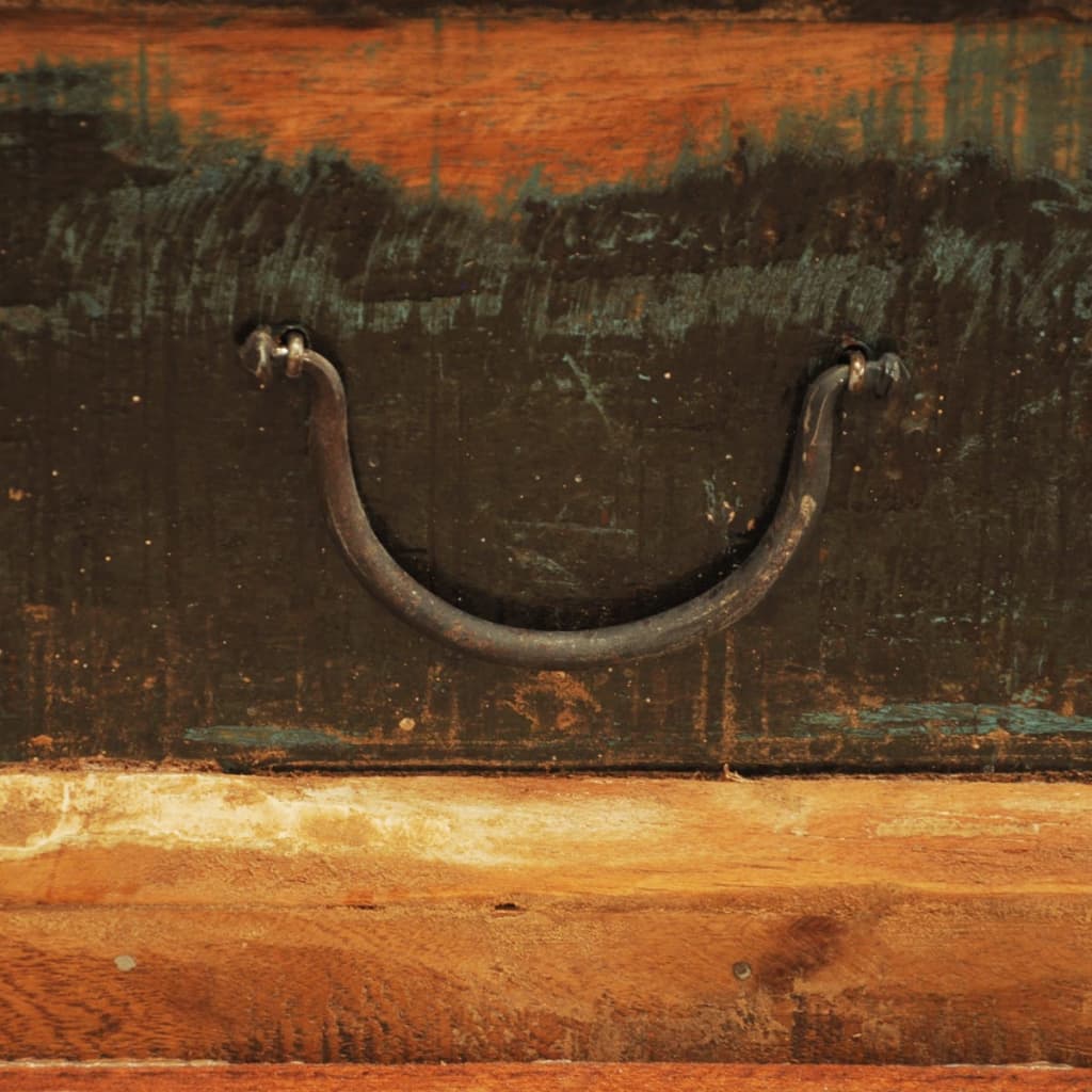 Stolik kawowy - skrzynia vintage, drewno odzyskane - 7