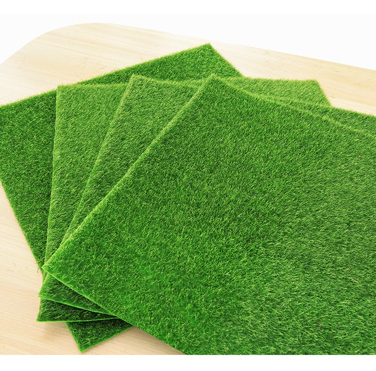 4 sztuki sztucznej trawy dywanowej 30 x 30 cm, mech do mikro-krajobrazu, idealny do hobby i majsterkowania Dekoracja wnętrz