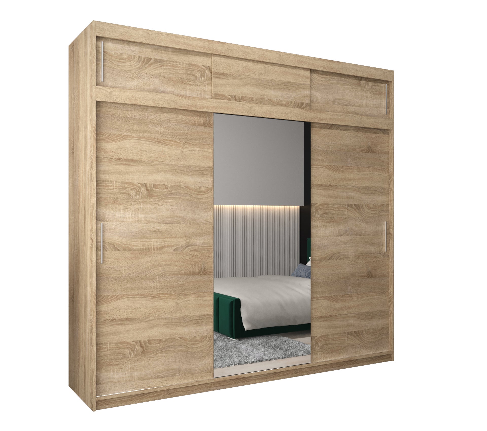 Szafa przesuwna z nadstawką garderoba TOKYO 1 250 x 62 x 240 cm Sonoma - Abiks Meble