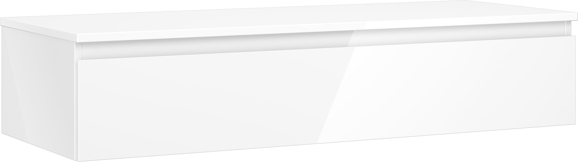 Mexen Orio szafka łazienkowa podumywalkowa 120 cm z blatem, 1 szuflada, biała połysk - 91A10-12023-1-BFC00