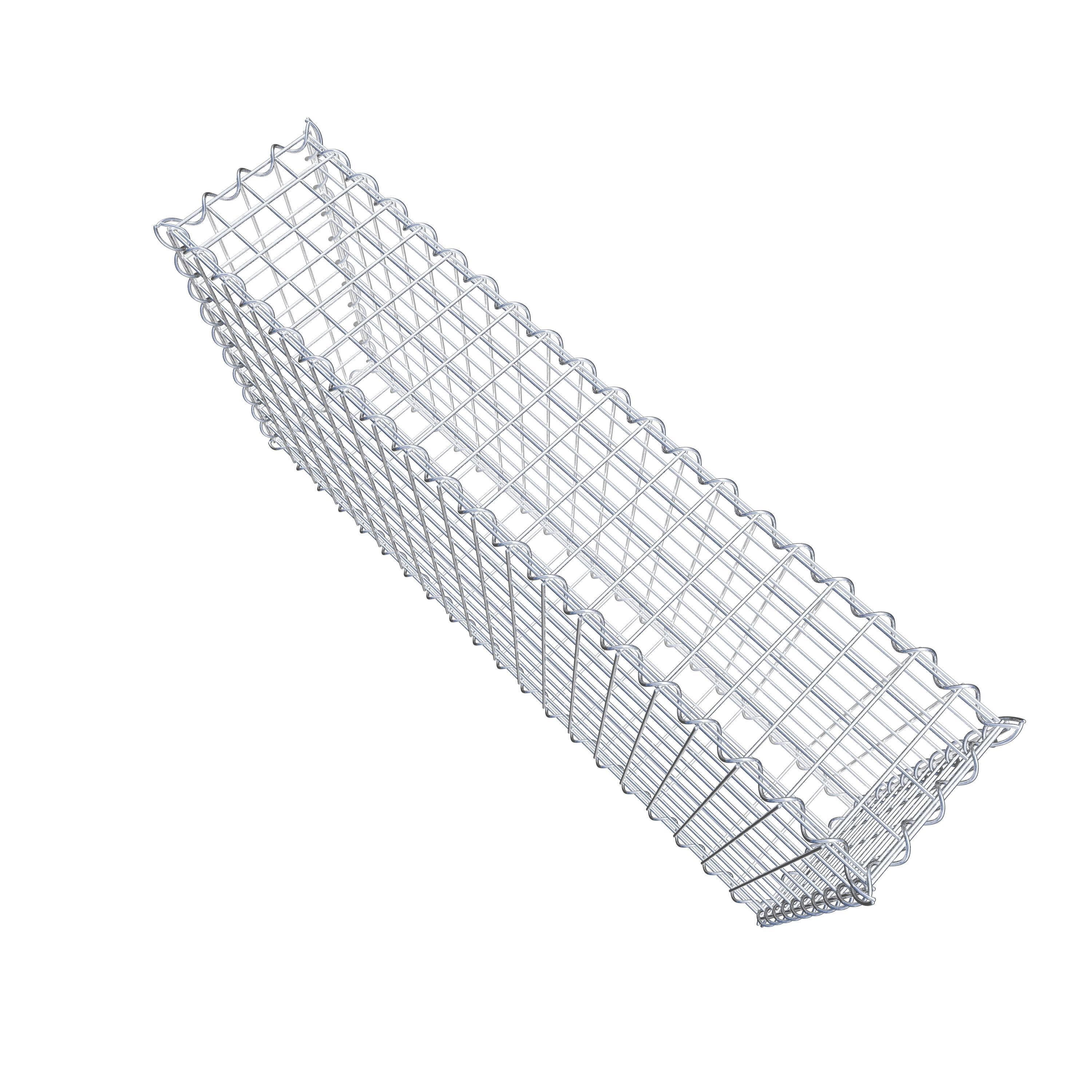 Gabiona - Gavión de acero galvanizado 100x50x20cm (LxAxP), malla 5 x 5cm, Espiral, jaula metálica para muro o jardín - 4