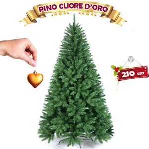 Albero di natale slim verde con pigne salvaspazio pino artificiale