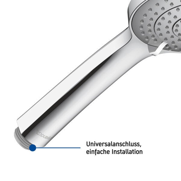 Pommeau de douche 3 jets DURAVIT Universal avec curseur Inox brossé - 7