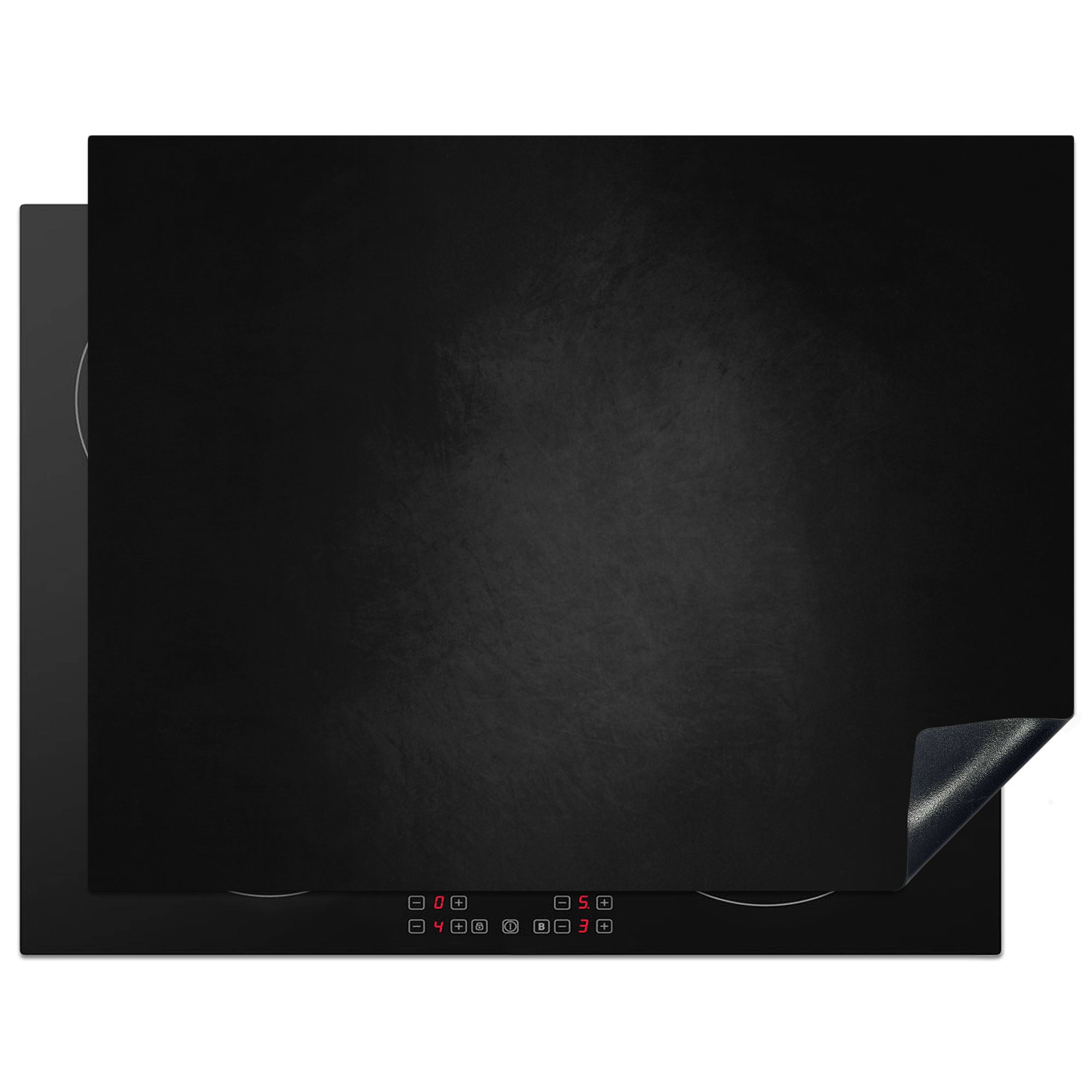 71 x 50 cm - Protection de plaque de cuisson en silicone pour cuisinière à gaz électrique - Résistant à la chaleur - Protection anti-brûlure - Noir