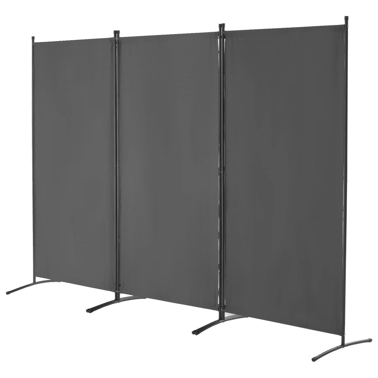 Séparateur pièce à 3 panneaux,SucceBuy paravent confidentialité pliable,cloison portable pour bureau,chambre à coucher,bureau,gris,autoportant - 3