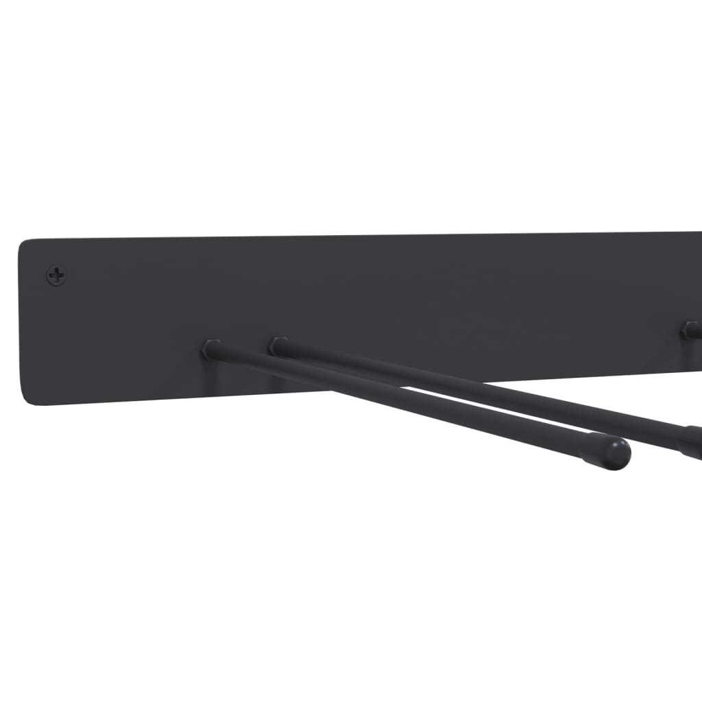 Suporte de parede p/ arrumação ferramentas de jardim aço preto vidaXL - 8