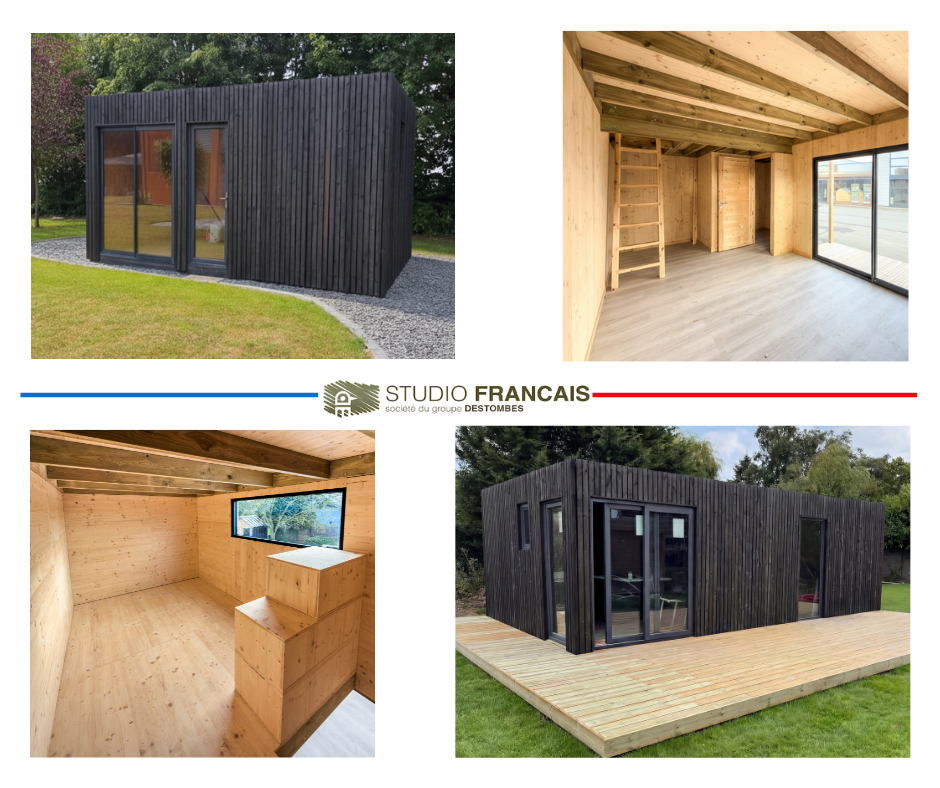 Studio de jardin habitable en bois 8,8 x 5,7 x 2,7 m - 7