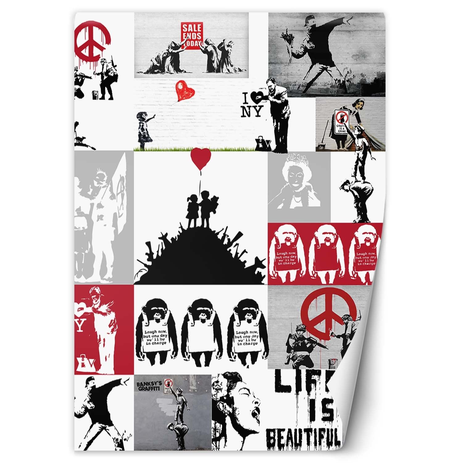 Fototapeta, Banksy collage 150x210