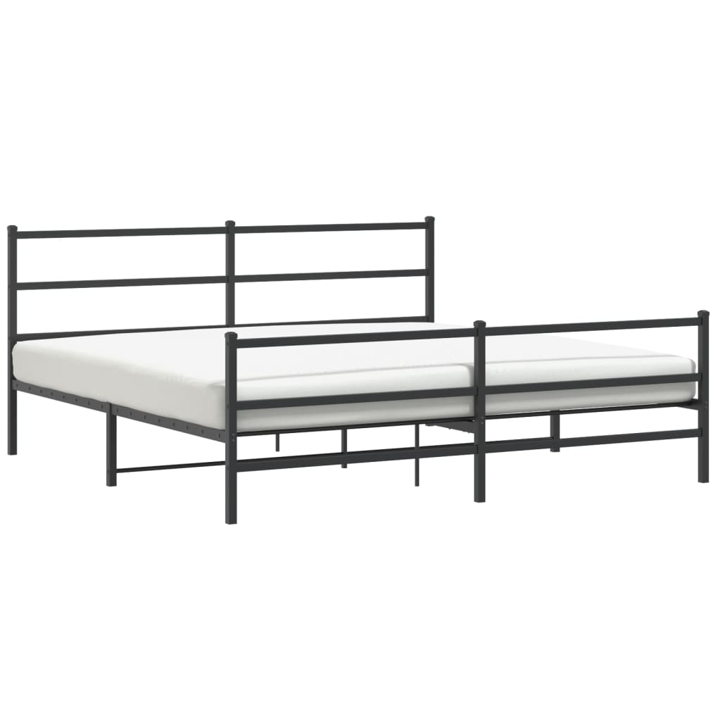 Łóżko Metalowe Czarne Rama Łóżka Ze Stelażem Do Sypialni Pokoju 183x213