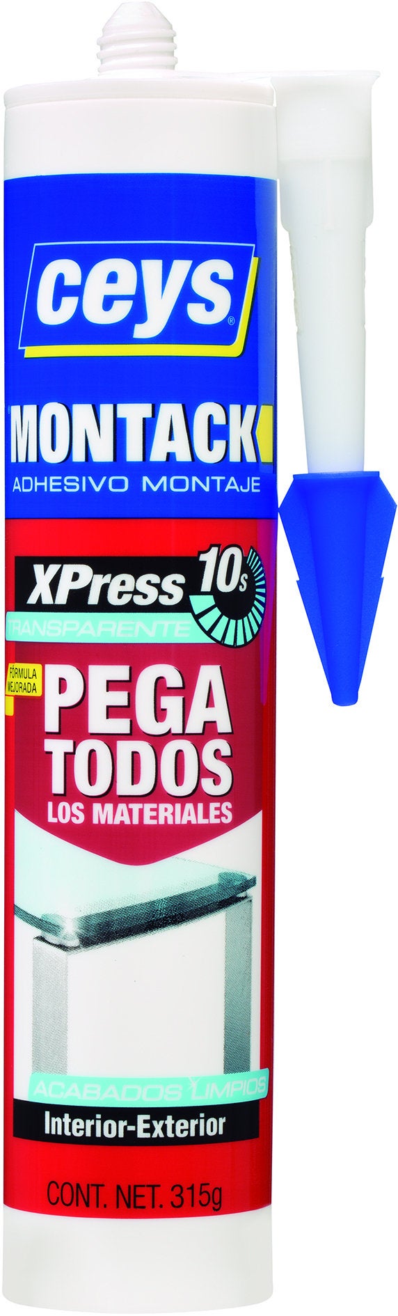 Adhésif de montage CEYS Montack - Cartouche professionnelle invisible 315g 507261 - 2