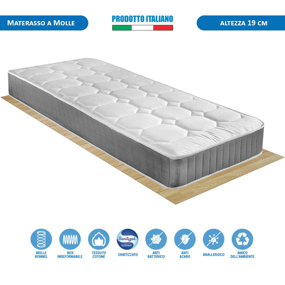 Materasso Singolo Ortopedico A Molle Insacchettate E Memory Foam - Durezza Media, 100 Notti Di Prova - 5